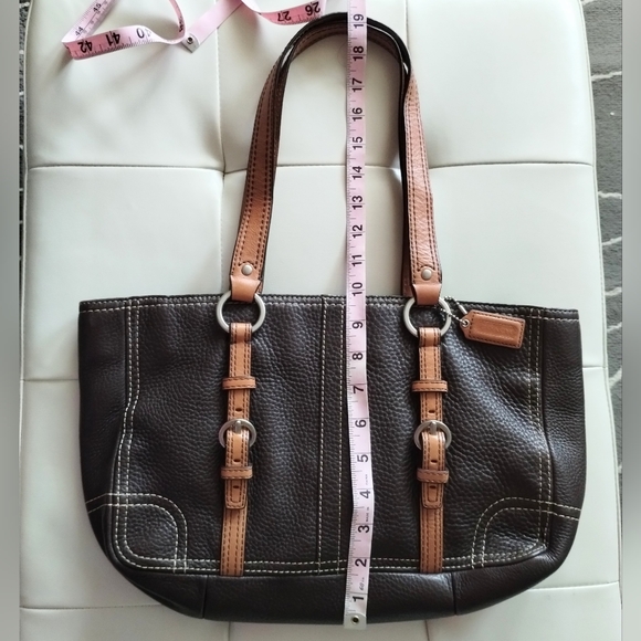 Coach Expresso Coffee Bean Pebbled Leather Bag & Dust Bag - Picture 9 of 15